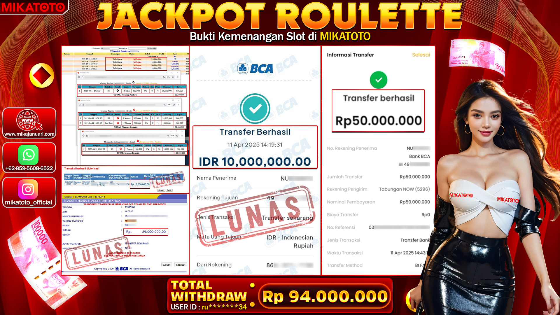 🏆 SELAMAT KEPADA PEMENANG JACKPOT DI roulette 94,000,000🏆