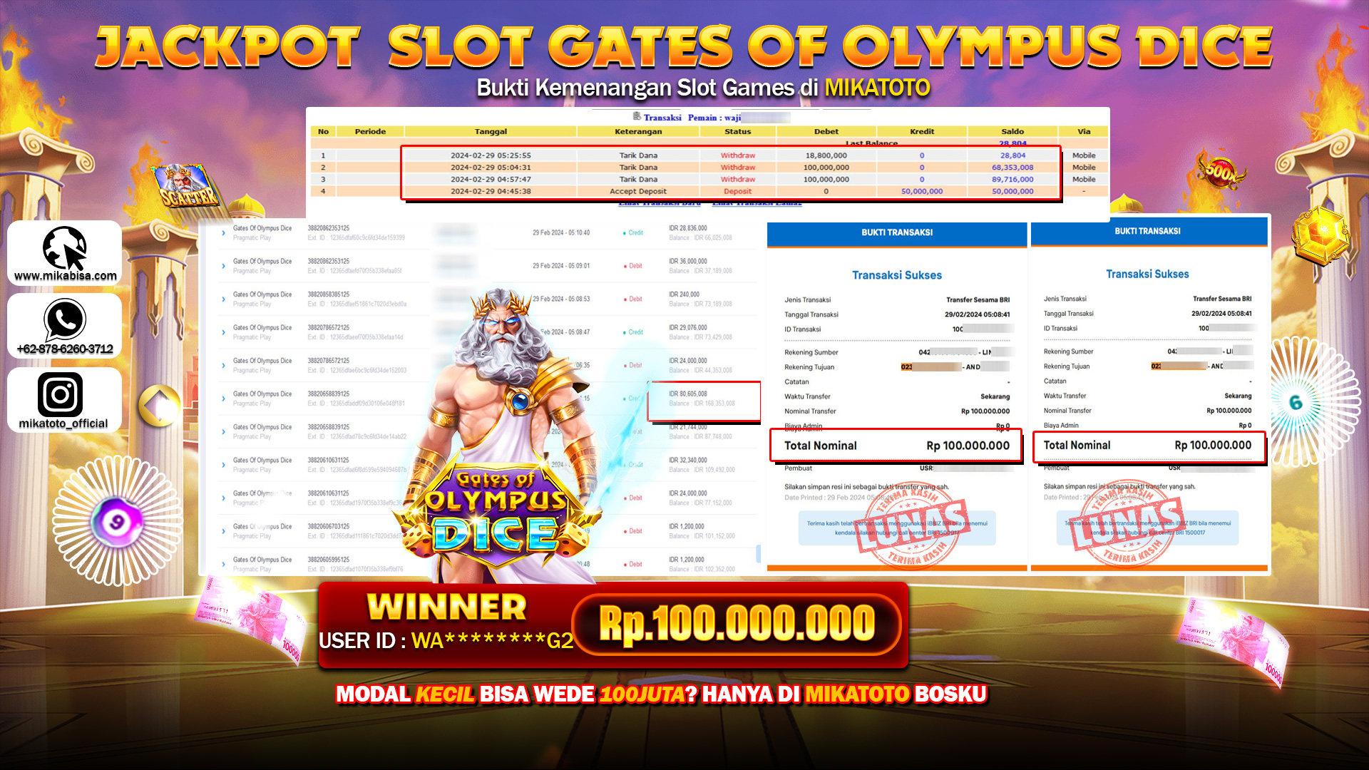 JP PAUS GATES OF OLYMPUS DICE