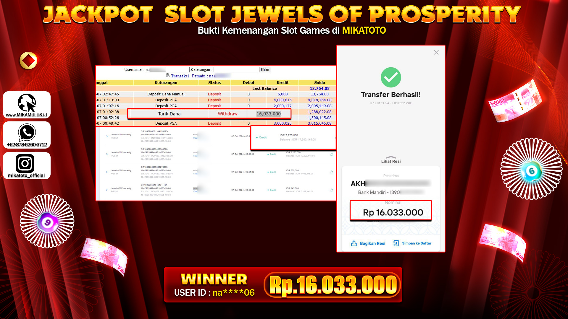 🏆 SELAMAT KEPADA PEMENANG JACKPOT DI PGSoft-Jewels Of Prosperity🏆