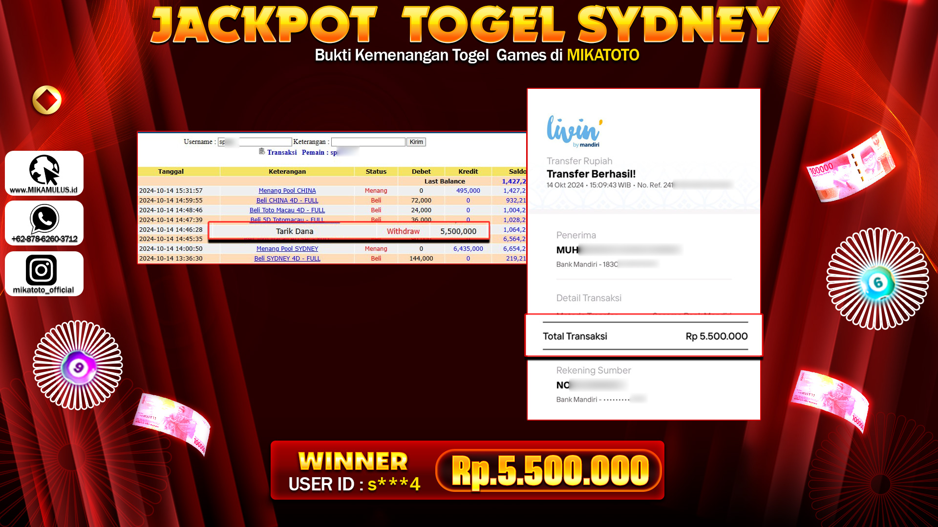 🏆 SELAMAT KEPADA PEMENANG JACKPOT DI Pool SYDNEY🏆