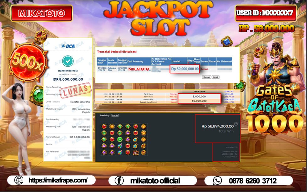 🏆 SELAMAT KEPADA PEMENANG JACKPOT DIGates Of Gatot Kaca 1000🏆